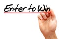 Enter to Win Royalty Free Stock Photo