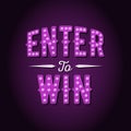 Enter to Win Vector Sign Royalty Free Stock Photo