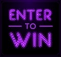 Enter to Win Vector Sign Royalty Free Stock Photo