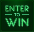 Enter to Win Vector Sign Royalty Free Stock Photo
