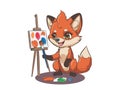 Cartoon Fox Drawing Royalty Free Stock Photo