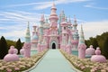 Fantasy Castle in Candy Colors Royalty Free Stock Photo