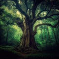 Big Bonsai tree jungle, dark forest, horror tree, baniyan bonsai Royalty Free Stock Photo