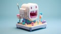 3D Lego Structure of Monster Teeth