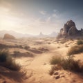 Beautiful, Expansive Desert Landscape with a Sense of Isolation and Mystery