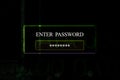 Enter your safe password on digital screen Royalty Free Stock Photo