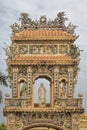 Enterance to the Buddhist temple at the Vinh Trang Temple in Mytho City, Vietnam