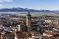 View outside the city walls of Avila, Spain. Royalty Free Stock Photo