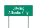 Entering Atlantic City Road Sign