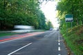 Entering a city by car. Royalty Free Stock Photo