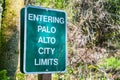 Entering Palo Alto City Limits sign