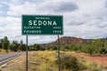 Entering Sedona Elevation 4500 and Founded 1902 Royalty Free Stock Photo