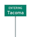 Entering Tacoma road sign