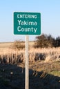 Entering Yakima County signpost on Klickitat border