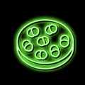 enterococcus infection neon glow icon illustration