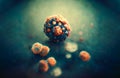 Enterovirus D68,  virus linked with a rare neurologic complication, viral infection Royalty Free Stock Photo