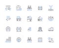 Enterprise architecture outline icons collection. Enterprise, Architecture, Systems, Integration, Strategic, IT