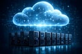 Enterprise Cloud Computing Infrastructure With Secure Data Servers And Digital Network System Royalty Free Stock Photo