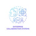 Enterprise collaboration systems blue gradient concept icon