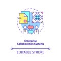 Enterprise collaboration systems concept icon