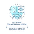 Enterprise collaboration systems turquoise concept icon