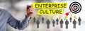 Enterprise culture concept drawn by a man