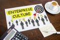 Enterprise culture concept on a paper