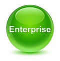 Enterprise glassy green round button