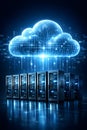 Enterprise Grade Cloud Computing Architecture Featuring Scalable Data Servers And Intelligent Networks Royalty Free Stock Photo