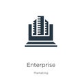 Enterprise icon vector. Trendy flat enterprise icon from marketing collection isolated on white background. Vector illustration