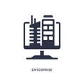 enterprise icon on white background. Simple element illustration from marketing concept Royalty Free Stock Photo