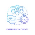 Enterprise IM client blue gradient concept icon