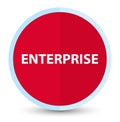 Enterprise flat prime red round button Royalty Free Stock Photo