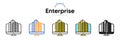 Enterprise line icon in different styles. Bicolor outline stroke style. Real estate symbol for web app. Vector Royalty Free Stock Photo