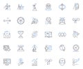 Enterprise progression line icons collection. Transformation, Growth, Expansion, Innovation, Evolution, Adaptation