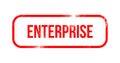 Enterprise - red grunge rubber, stamp