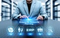 Enterprise Resource Planning ERP Corporate Company Management Business Internet Technology Concept Royalty Free Stock Photo