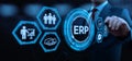 Enterprise Resource Planning ERP Corporate Company Management Business Internet Technology Concept