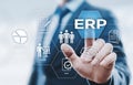 Enterprise Resource Planning ERP Corporate Company Management Business Internet Technology Concept Royalty Free Stock Photo