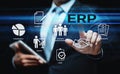 Enterprise Resource Planning ERP Corporate Company Management Business Internet Technology Concept Royalty Free Stock Photo