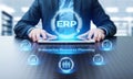 Enterprise Resource Planning ERP Corporate Company Management Business Internet Technology Concept Royalty Free Stock Photo