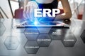 Enterprise resources planning business and technology concept. Royalty Free Stock Photo