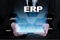 Enterprise resources planning business and technology concept. Royalty Free Stock Photo