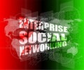Enterprise social networking, interface hi technology, touch screen