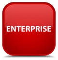 Enterprise special red square button Royalty Free Stock Photo