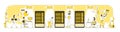 Enterprise storage system thin line concept vector illustration