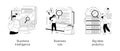 Enterprise strategy development abstract concept vector illustrations.