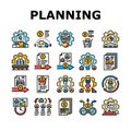 enterpriser resource planning erp icons set vector Royalty Free Stock Photo