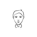 entertainer avatar sketch style illustration. Element of professions for mobile concept and web apps illustration. Illustration fo