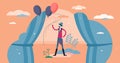 Entertainer concept, flat tiny person vector illustration